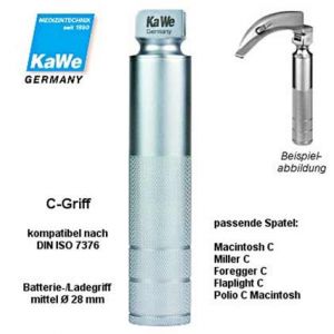KaWe Warmlicht-Laryngoskop C Batterie-/Ladegriff groß Ø 32 mm
